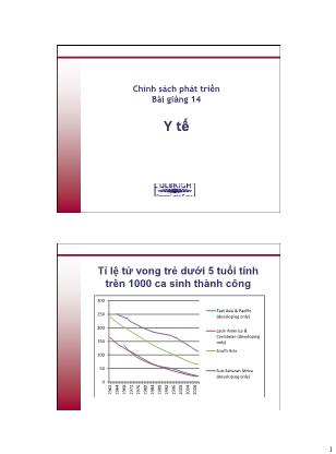 Bài giảng Chính sách phát triển - Bài 14: Y tế