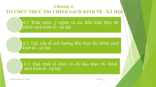 Bài giảng Điện tử học phần chính sách kinh tế xã hội - Chương 4: Tổ chức thực thi chính sách kinh tế xã hội