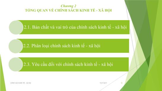 Bài giảng Điện tử học phần chính sách kinh tế xã hội - Chương 2: Tổng quan về chính sách kinh tế xã hội