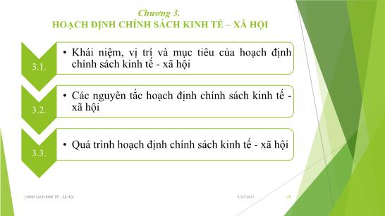 Bài giảng Điện tử học phần chính sách kinh tế xã hội - Chương 3: Hoạch định chính sách kinh tế xã hội