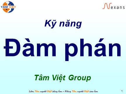 Bài giảng Kỹ năng đàm phán