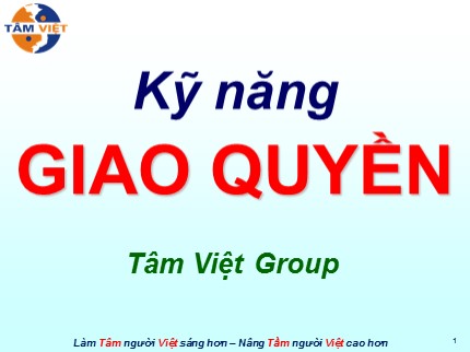 Bài giảng Kỹ năng giao quyền