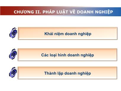 Bài giảng Luật kinh tế - Chương 2: Pháp luật về doanh nghiệp