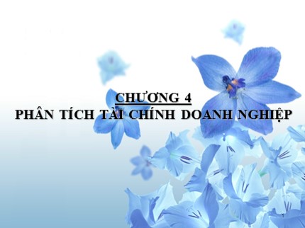 Bài giảng Nhập môn tài chính - Chương 4: Phân tích tài chính doanh nghiệp - Chu Thị Thu Thủy