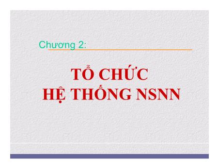 Bài giảng Quản lý và phát triển tổ chức hành chính nhà nuớc - Chương 2: Tổ chức hành chính ngân sách nhà nước