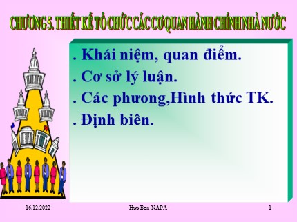 Bài giảng Quản lý và phát triển tổ chức hành chính nhà nuớc - Chương 5: Thiết kế tổ chức các cơ quan hành chính nhà nước