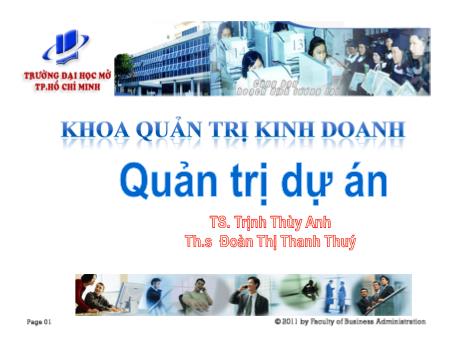 Bài giảng Quản trị dự án - Chương 2: Lựa chọn dự án - Trịnh Thùy Anh