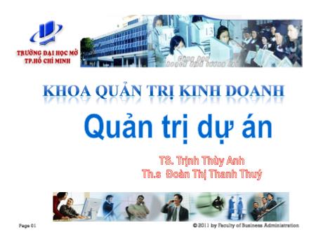 Bài giảng Quản trị dự án - Chương 4: Lập kế hoạch dự án - Trịnh Thùy Anh