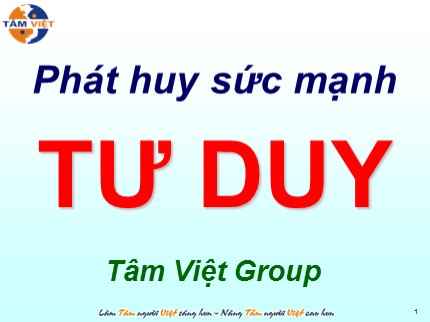 Bài giảng Tư duy tổng lực