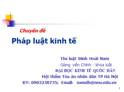 Chuyên đề Pháp luật kinh tế - Đinh Hoài Nam