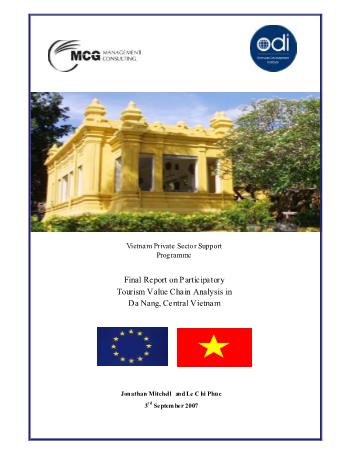 Final report on participatory tourism value chain analysis in Da Nang, central Vietnam