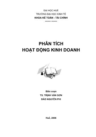 Giáo trình Phân tích hoạt động kinh doanh - Trường Đại học Huế