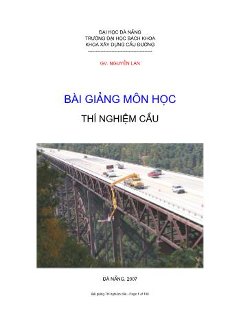 Giáo trình Thí nghiệm cầu