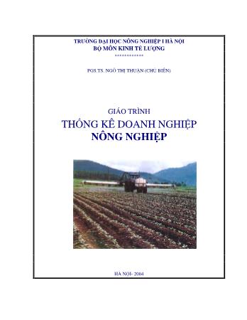 Giáo trình Thống kê doanh nghiệp nông nghiệp (Phần 1) - Trường Đại học Nông nghiệp Hà Nội