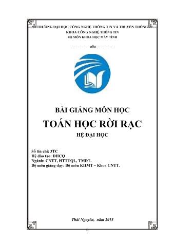 Giáo trình Toán học rời rạc