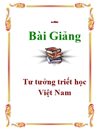 Giáo trình Tư tưởng triết học Việt Nam