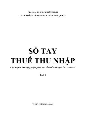 Sổ tay Thuế thu nhập