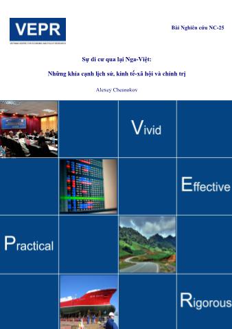 Sự di cư qua lại Nga Việt: Những khía cạnh lịch sử, kinh tế xã hội và chính trị