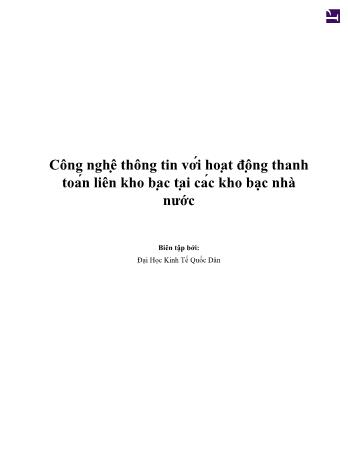 Tài liệu Công nghệ thông tin với hoạt động thanh toán liên kho bạc tại các kho bạc nhà nước