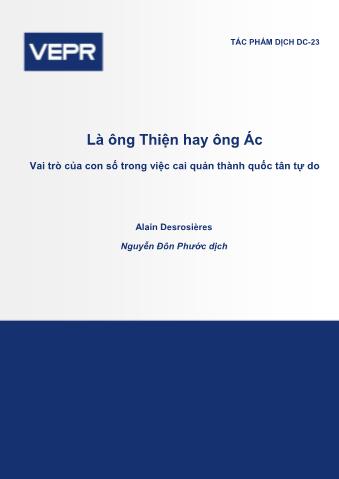 Tài liệu Là ông Thiện hay ông Ác: Vai trò của con số trong việc cai quản thành quốc tân tự do