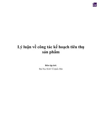 Tài liệu Lý luận về công tác kế hoạch tiêu thụ sản phẩm