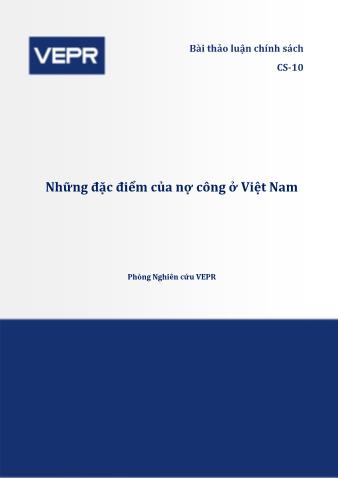 Tài liệu Những đặc điểm của nợ công ở Việt Nam