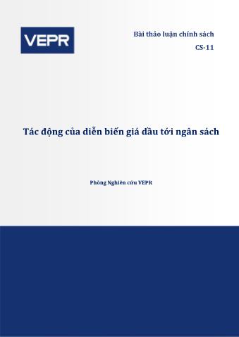 Tài liệu Tác động của diễn biến giá dầu tới ngân sách