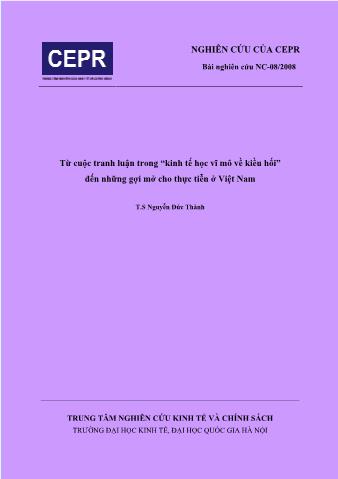 Từ cuộc tranh luận trong “Kinh tế học vĩ mô về kiều hối” đến những gợi mở cho thực tiễn ở Việt Nam