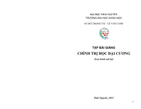 Bài giảng Chính trị học đại cương - Bùi Trọng Tài