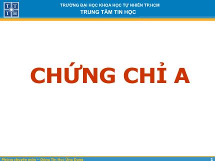 Bài giảng Tin học - Bài 11: Các hàm trong microsoft excel - Trường Đại học Khoa học tư nhiên TP Hồ Chí Minh