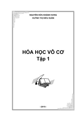 Giáo trình Hóa học vô cơ (Tập 1) - Nguyễn Hữu Khánh Hưng