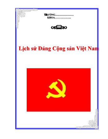 Giáo trình Lịch sử Đảng Cộng sản Việt Nam