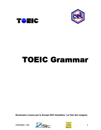Giáo trình Toeic grammar
