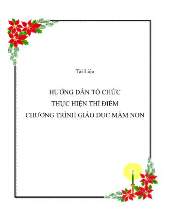 Hướng dẫn tổ chức thực hiện thí điểm chương trình giáo dục mầm non - Lê Minh Hà