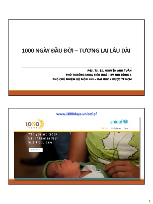 Bài giảng 1000 ngày đầu đời – tương lai lâu dài