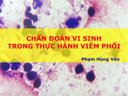Bài giảng Chẩn đoán vi sinh trong thực hành viêm phổi