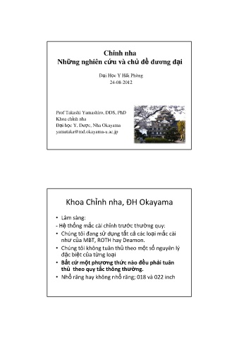 Bài giảng Chỉnh nha Những nghiên cứu và chủ đề đương đại