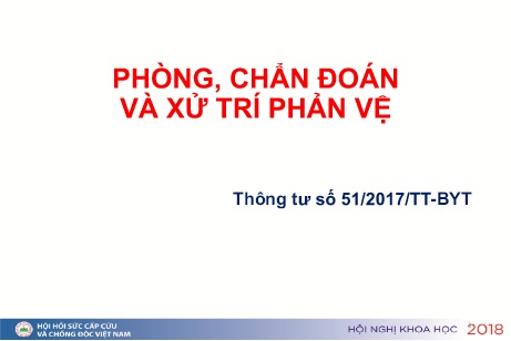 Bài giảng Phòng, chẩn đoán và xử trí phản vệ