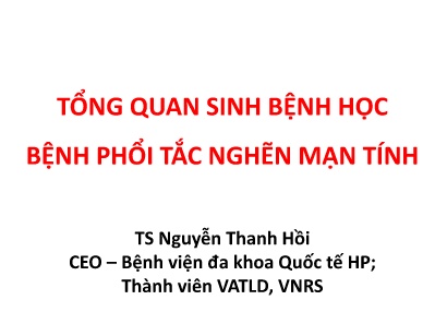 Bài giảng Tổng quan sinh bệnh học bệnh phổi tắc nghẽn mạn tính