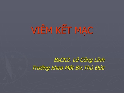 Bài giảng Viêm kết mạc