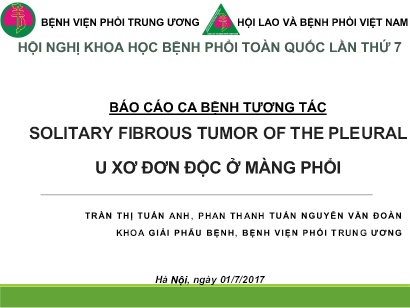 Báo cáo ca bệnh tương tác: U xơ đơn độc ở màng phổi