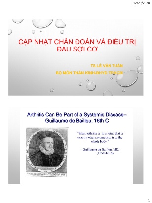 Cập nhật chẩn đoán và điều trị đau sợi cơ