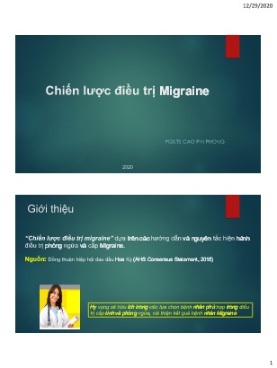 Chiến lược điều trị Migraine