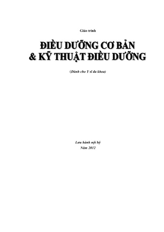 Điều dưỡng cơ bản & kỹ thuật điều dưỡng