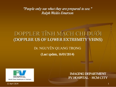 Doppler tĩnh mạch chi dưới (doppler us of lower extremity veins)