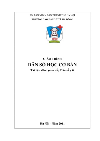 Giáo trình Dân số học cơ bản Tài liệu đào tạo sơ cấp Dân số y tế