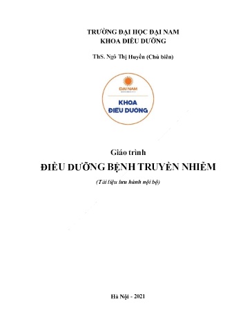 Giáo trình Điều dưỡng bệnh truyền nhiễm