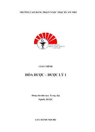 Giáo trình Hóa dược - Dược lý 1