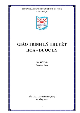 Giáo trình Lý thuyết hóa - Dược lý