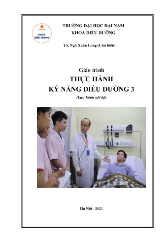 Giáo trình Thực hành kỹ năng điều dưỡng 3